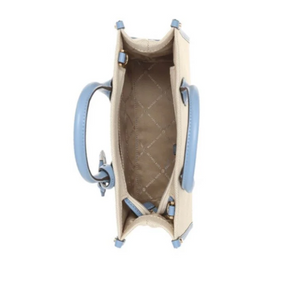 Michael Kors Mirella Small Two-Tone Canvas Crossbody Bag