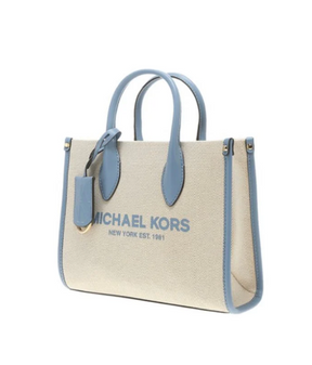Michael Kors Mirella Small Two-Tone Canvas Crossbody Bag