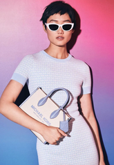 Michael Kors Mirella Small Two-Tone Canvas Crossbody Bag