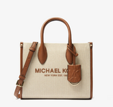 Michael Kors Mirella Small Two-Tone Canvas Crossbody Bag