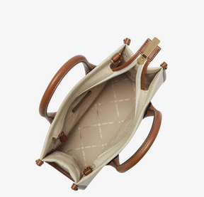 Michael Kors Mirella Small Two-Tone Canvas Crossbody Bag