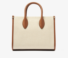 Michael Kors Mirella Small Two-Tone Canvas Crossbody Bag