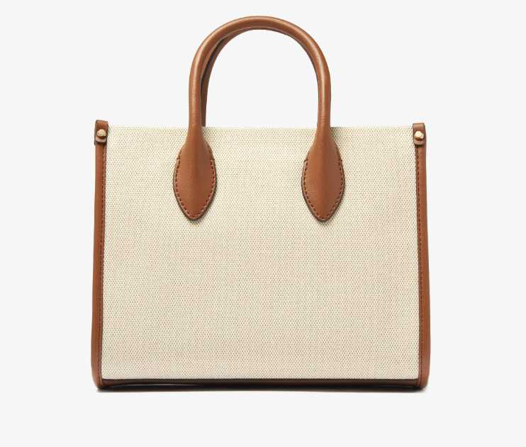 Michael Kors Mirella Small Two-Tone Canvas Crossbody Bag