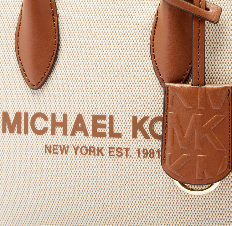 Michael Kors Mirella Small Two-Tone Canvas Crossbody Bag