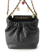 Chanel Leather Shoulder Bag Black