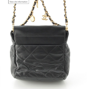 Chanel Leather Shoulder Bag Black