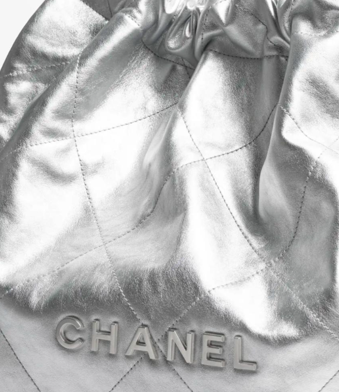 Chanel Silver Hobo Bag