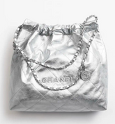 Chanel Silver Hobo Bag