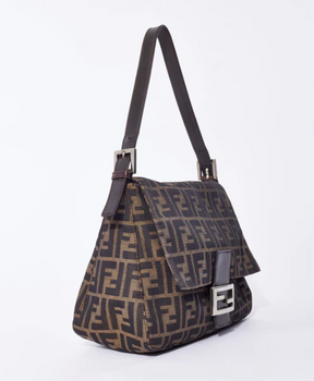 Fendi Zucca Canvas Mama Baguette Shoulder Bag