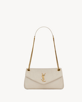 YSL Calypso small in plunged lambskin
