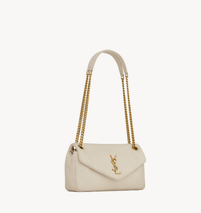 YSL Calypso small in plunged lambskin