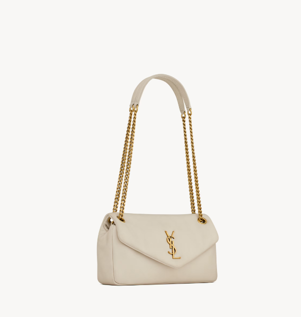 YSL Calypso small in plunged lambskin