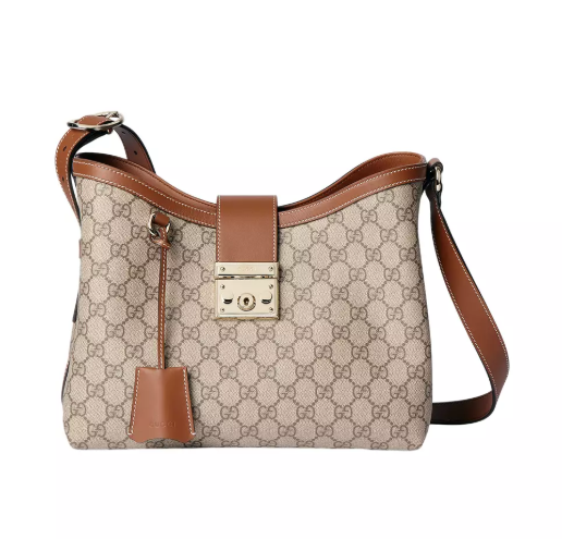 Gucci Padlock Medium Shoulder Bag Supreme Canvas Brown