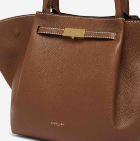 Demellier The Midi New York Grain Ecru Stitching