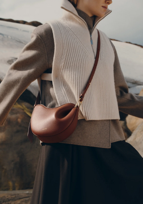 Polene Tonca Edition Textured Cognac