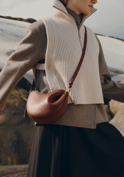 Polene Tonca Edition Textured Cognac