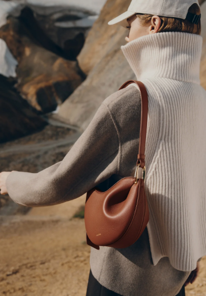 Polene Tonca Edition Textured Cognac