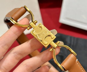 Celine Thin Camel Belt