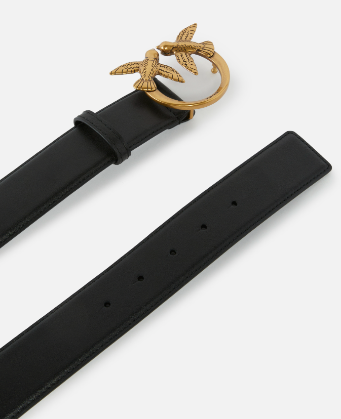 Pinko Love Birds high leather belt