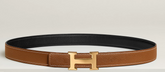 Hermes Mini H belt buckle & Reversible leather