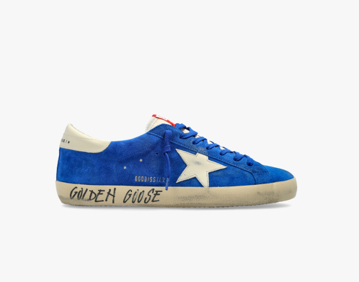Golden Goose BLUE ‘Super-Star classic with list’ sports shoes