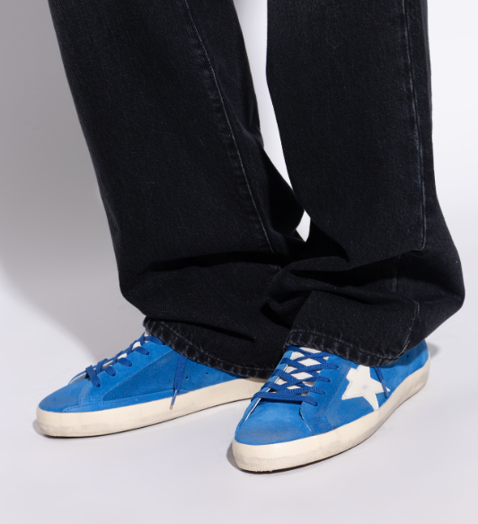 Golden Goose BLUE ‘Super-Star classic with list’ sports shoes