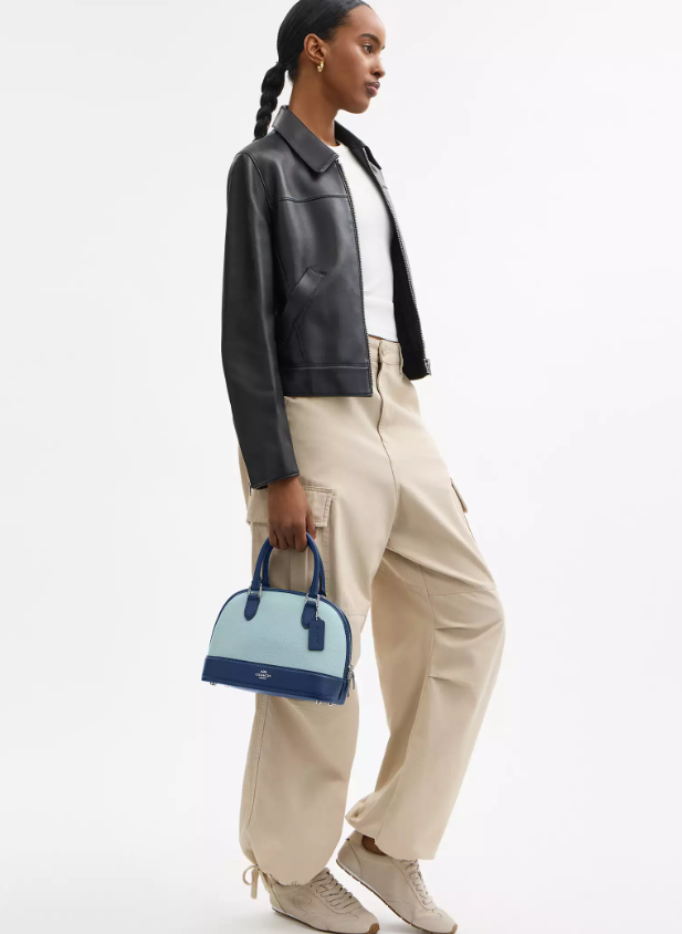 Coach Sabrina Satchel Bag In Colorblock