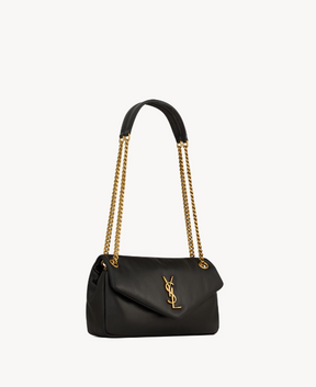 YSL Calypso small in plunged lambskin