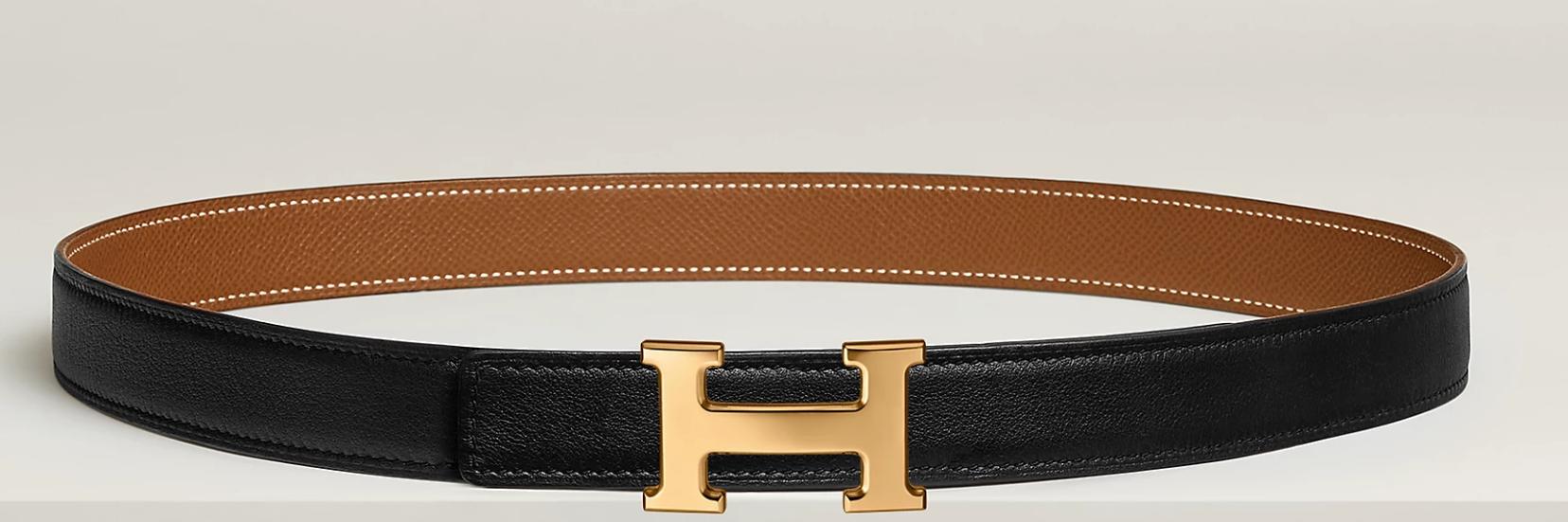 Hermes Mini H belt buckle & Reversible leather