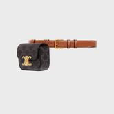 CELINE BELT BAG TRIOMPHE BELT in TRIOMPHE CANVAS AND CALFSKIN