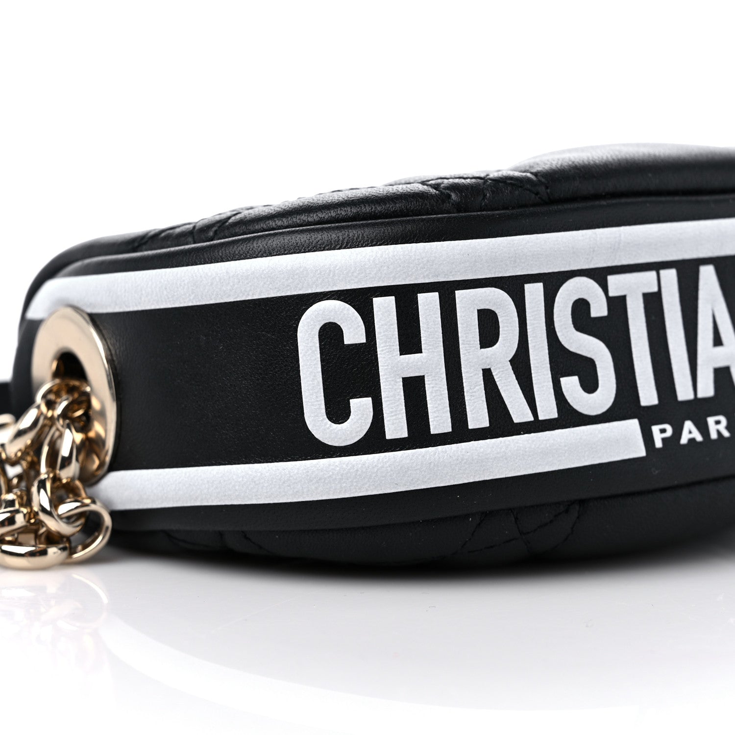 CHRISTIAN DIOR Lambskin Cannage Mini Dior Vibe Hobo Bag Black