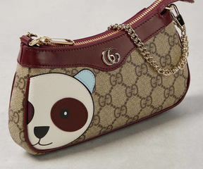 Gucci Ophidia mini panda-appliqué shoulder bag