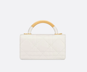 Dior Mini Ange Bag Latte Macrocannage Lambskin