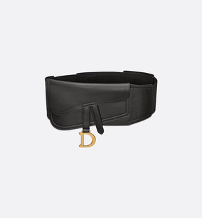 Saddle Belt Black Smooth Calfskin