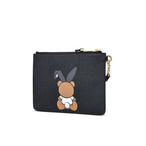 Moschino Playboy Teddy Bear Clutch Black