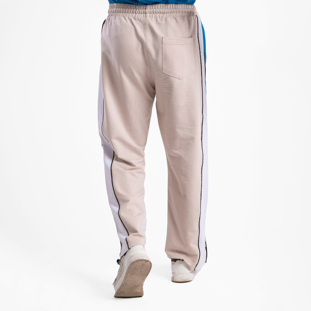 Men's Offwhite Casual Drawstring Trousers