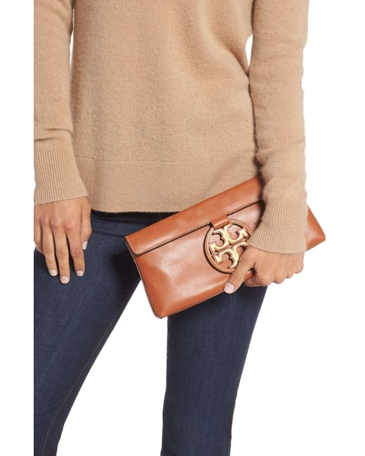 Tory Burch Miller Small Leather Clutch