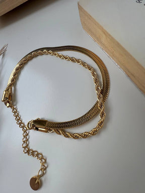 Snake Double Chain Bracelet