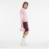 Long Champ Le Pliage Mini Soft Pink Pouch With Handle