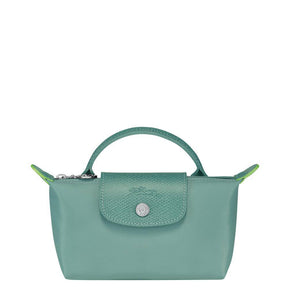 Long Champ Le Pliage Mini Green Pouch With Handle