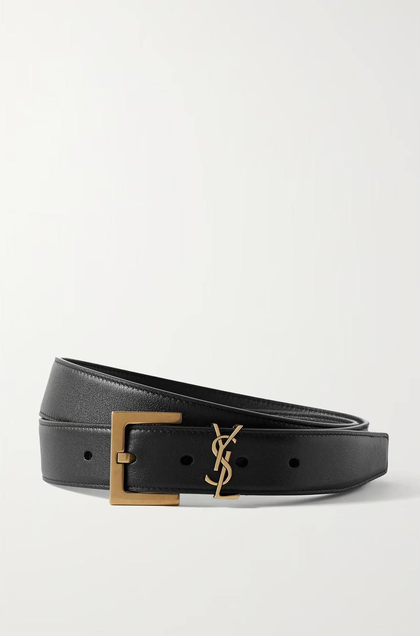 Saint Laurent Cassandre Leather Belt