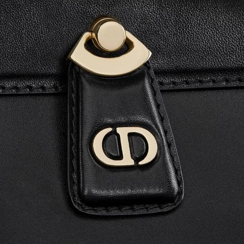 SMALL DIOR KEY BAG BOX CALFSKIN BLACK