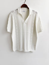 Men's Offwhite Canty Cotton Lace V Neck Oversize T-shirt