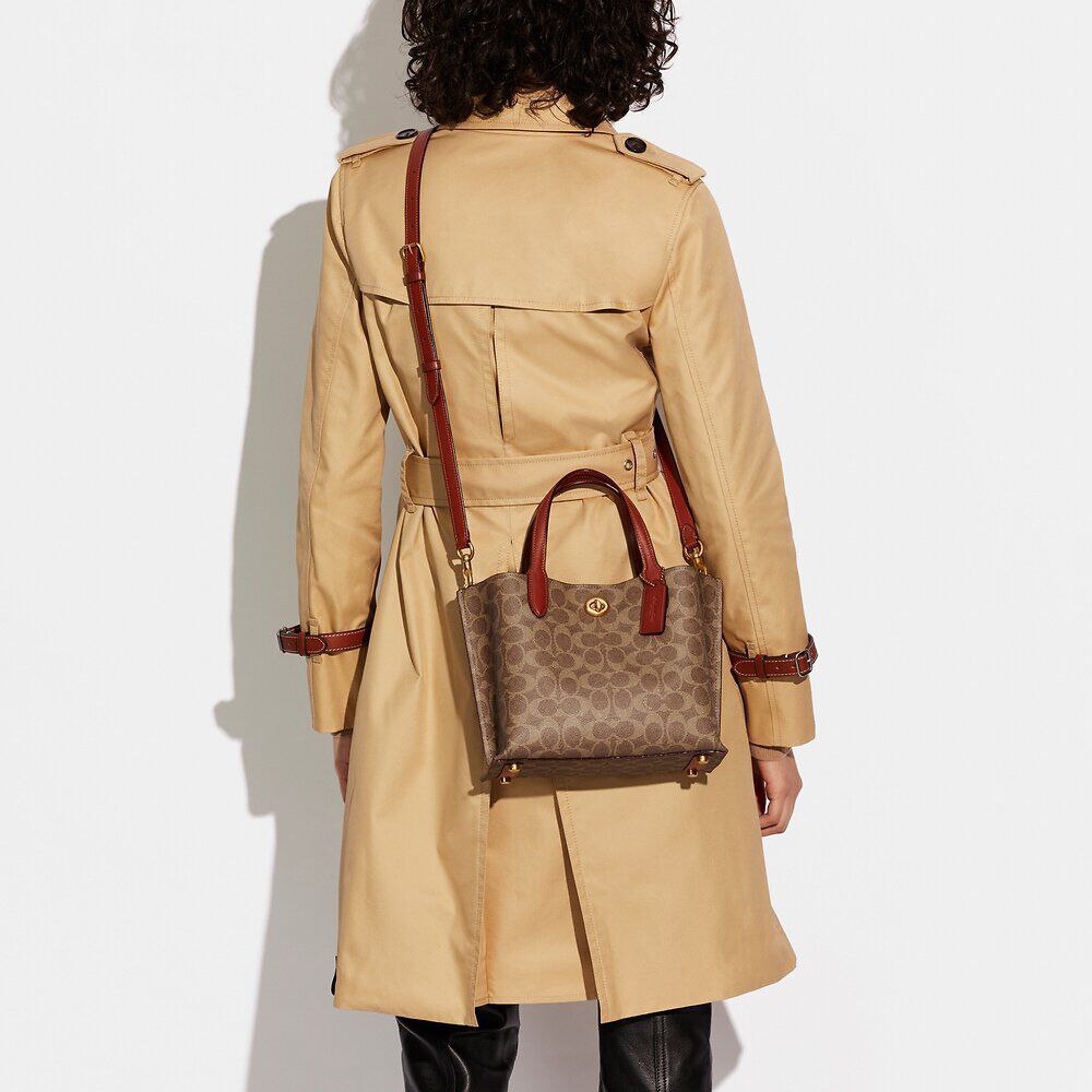 Coach Willow Tote 24 In Signature Canvas