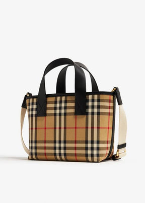 BURBERRY Check Tote Bag