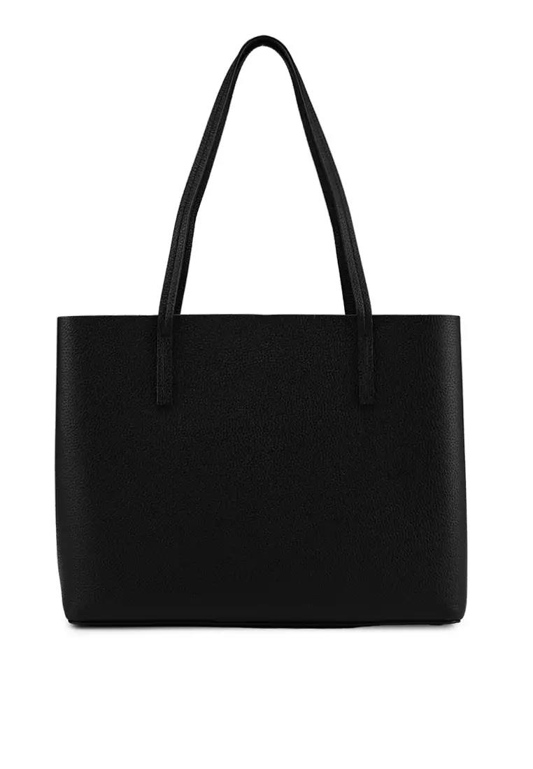 Tory Burch Black Center Zip Tote Bag