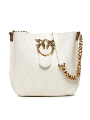 Original Pinko Leather bucket bag LOVE BUCKET WAVE LOGO