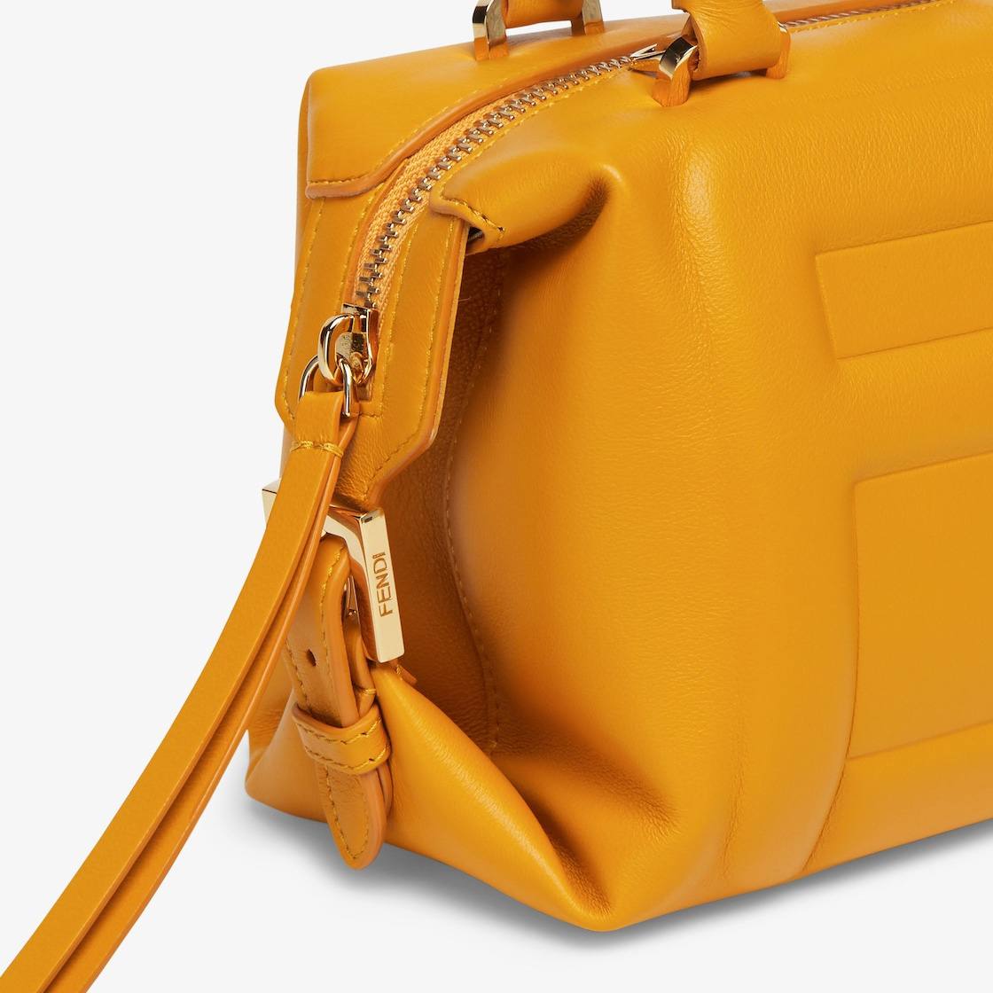 Fendi Mini FF Cube Bag In Nappa Leather Yellow