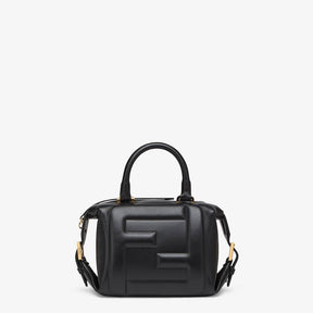 Fendi Mini FF Cube Bag In Nappa Leather Black