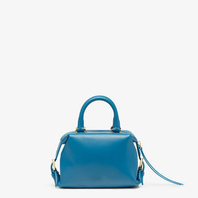 Fendi Mini FF Cube Bag In Nappa Leather Blue